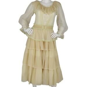 Vintage The Glass Menagerie Amanda Wingfield Tulle Costume Romantic Lace Dress